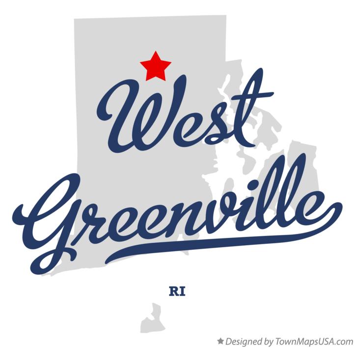 Map of West Greenville Rhode Island RI