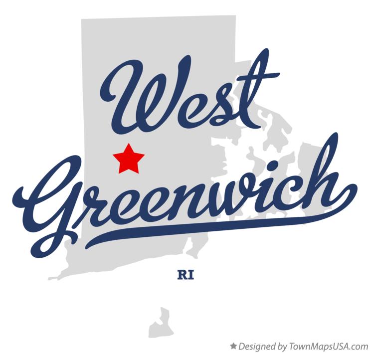 Map of West Greenwich Rhode Island RI