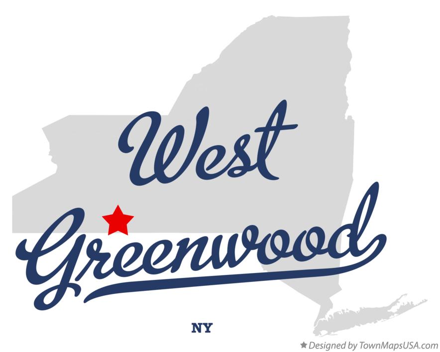 Map of West Greenwood New York NY