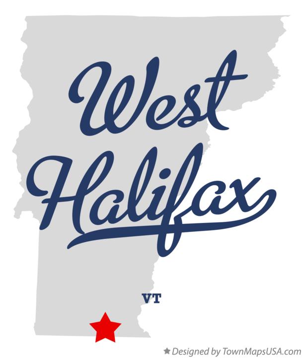 Map of West Halifax Vermont VT
