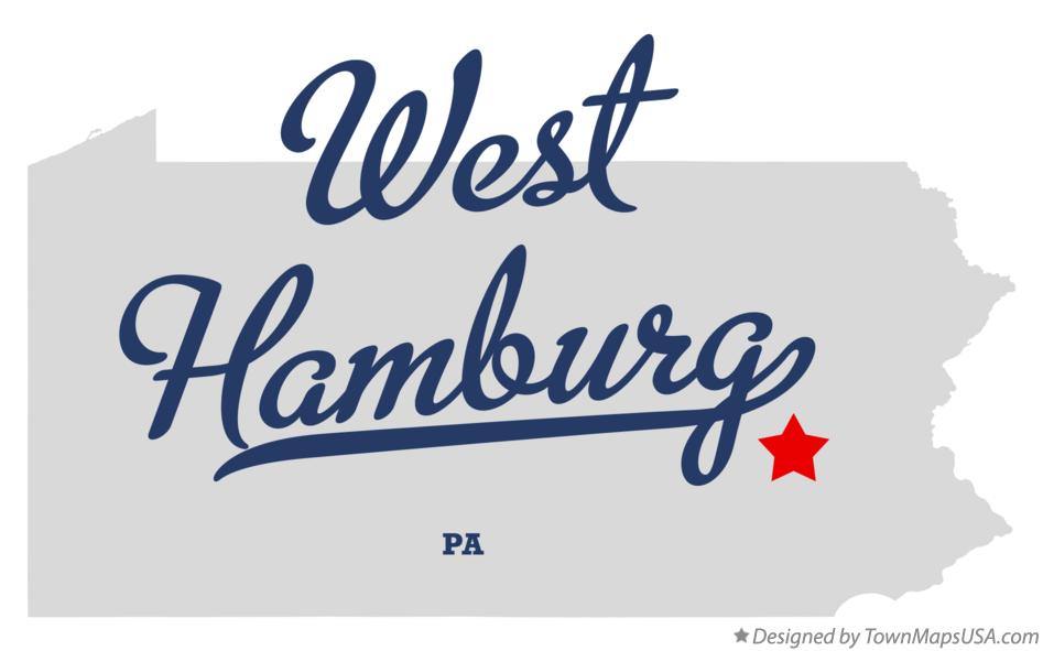 Map of West Hamburg Pennsylvania PA