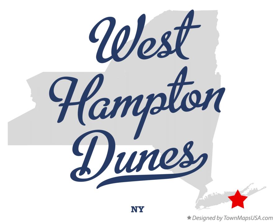 Map of West Hampton Dunes New York NY