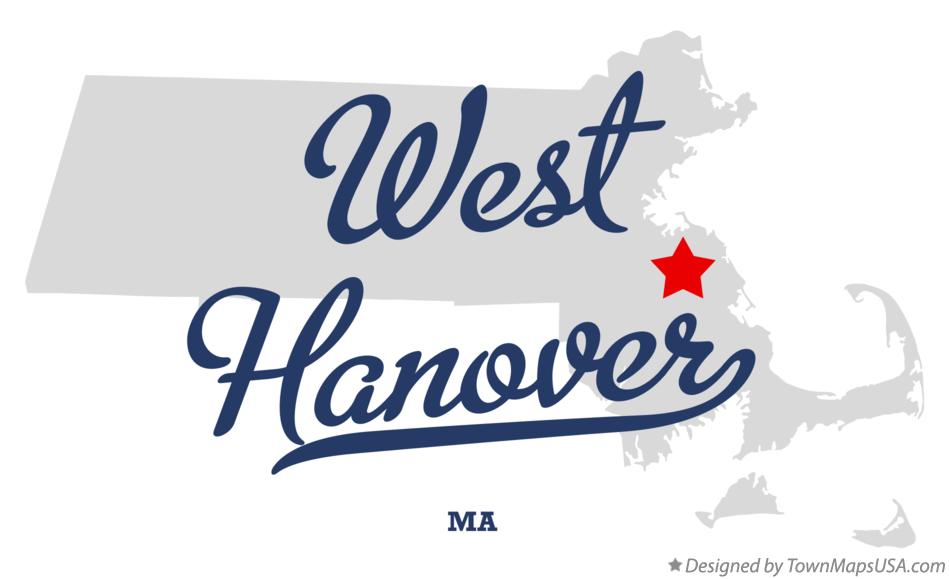 Map of West Hanover Massachusetts MA