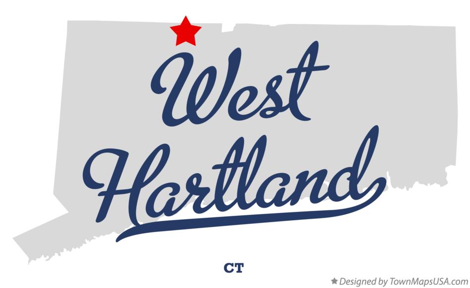 Map of West Hartland Connecticut CT