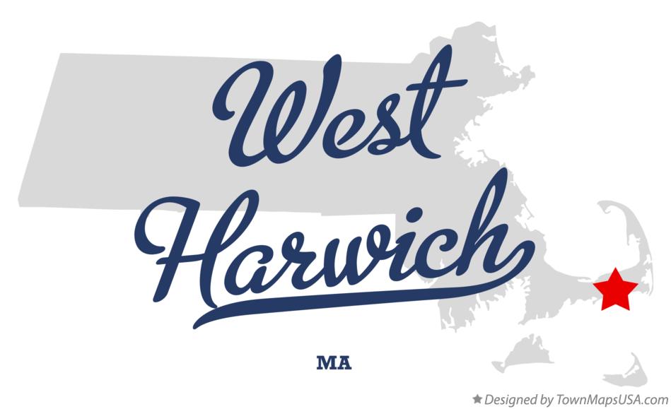 Map of West Harwich Massachusetts MA