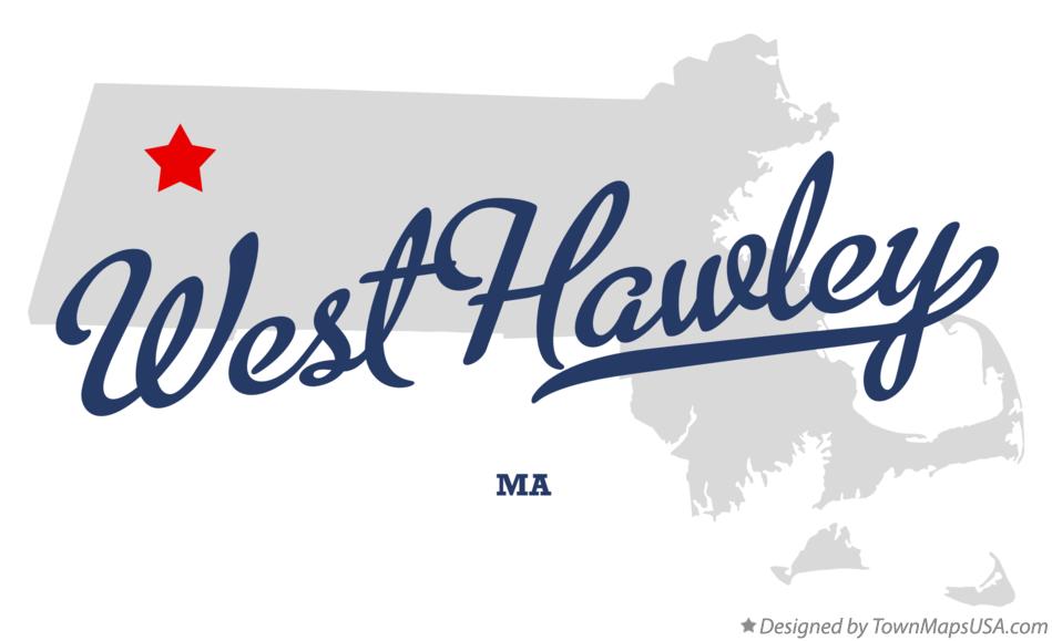 Map of West Hawley Massachusetts MA