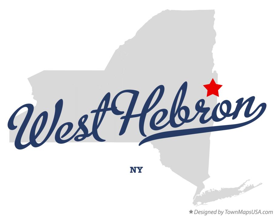 Map of West Hebron New York NY