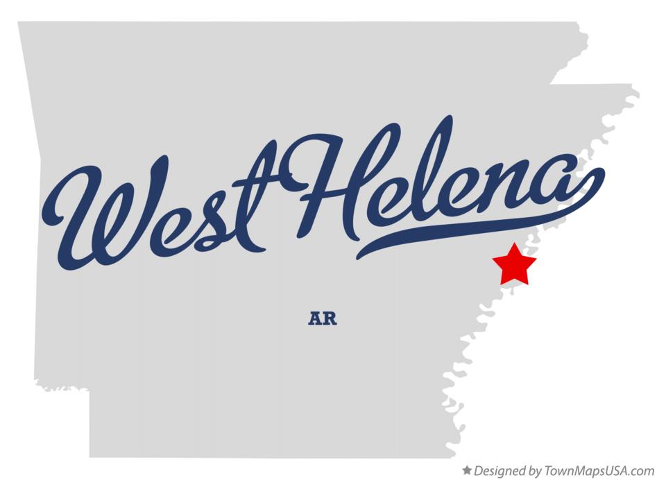 Map of West Helena Arkansas AR