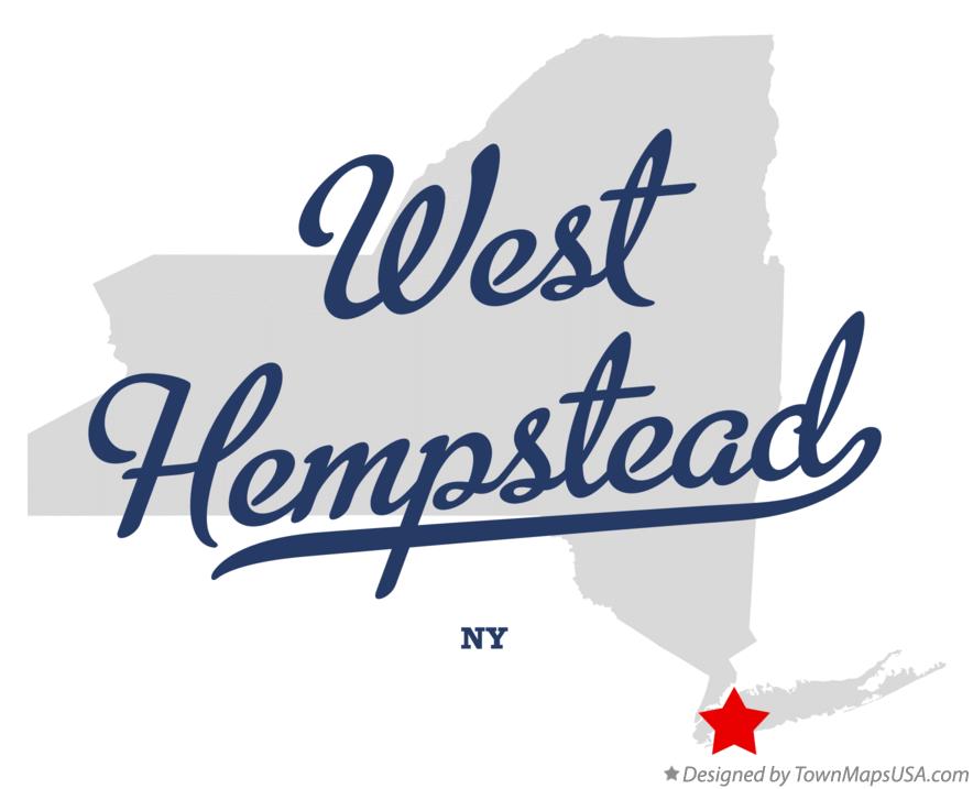 Map of West Hempstead New York NY