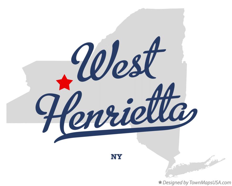 Map of West Henrietta New York NY