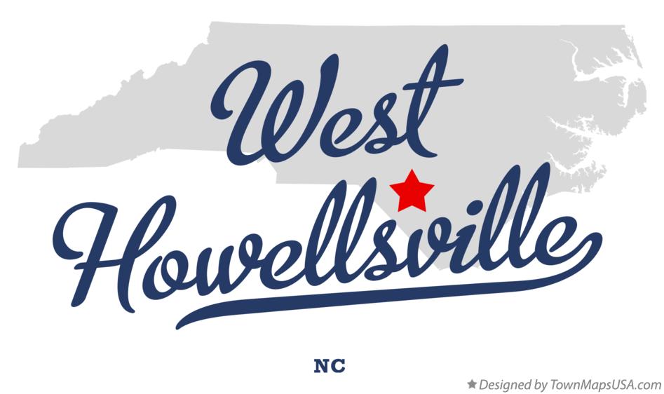 Map of West Howellsville North Carolina NC