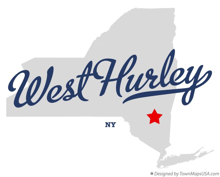Map of West Hurley New York NY