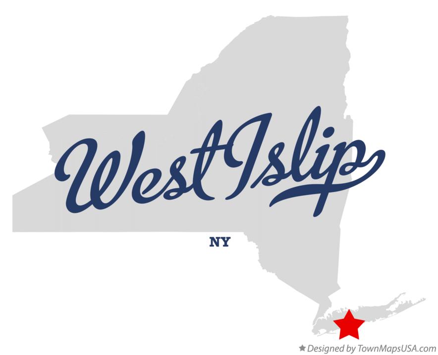 Map of West Islip New York NY