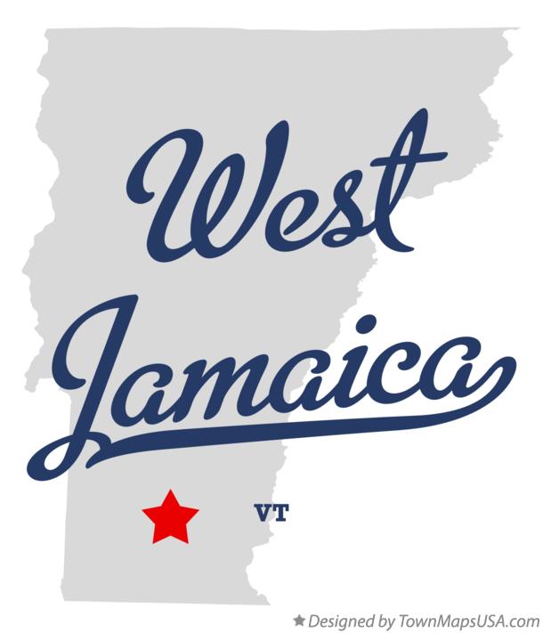 Map of West Jamaica Vermont VT