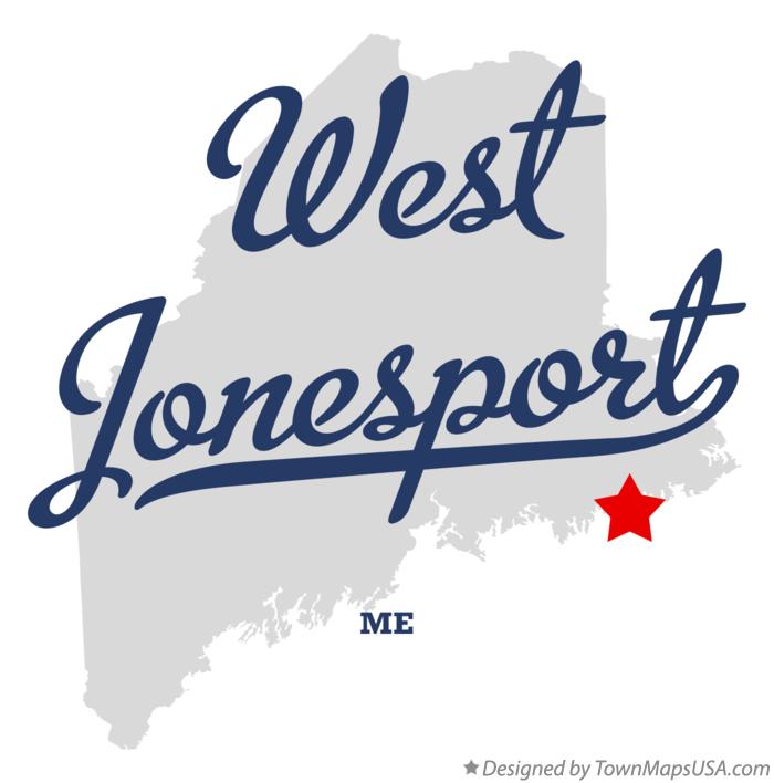 Map of West Jonesport Maine ME