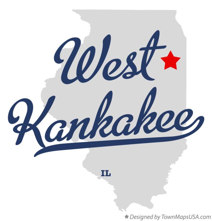 Map of West Kankakee Illinois IL