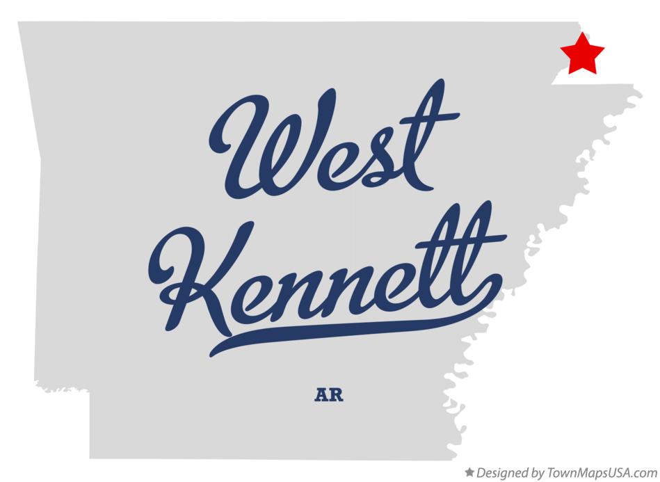 Map of West Kennett Arkansas AR