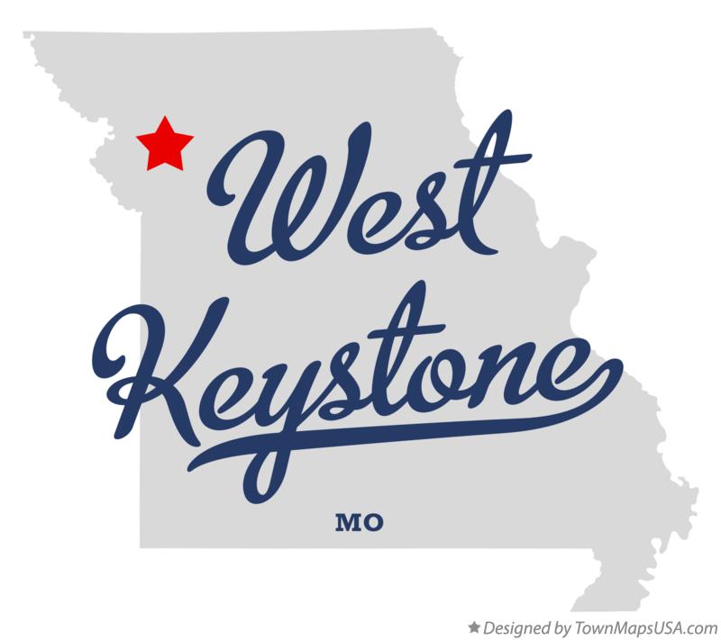 Map of West Keystone Missouri MO