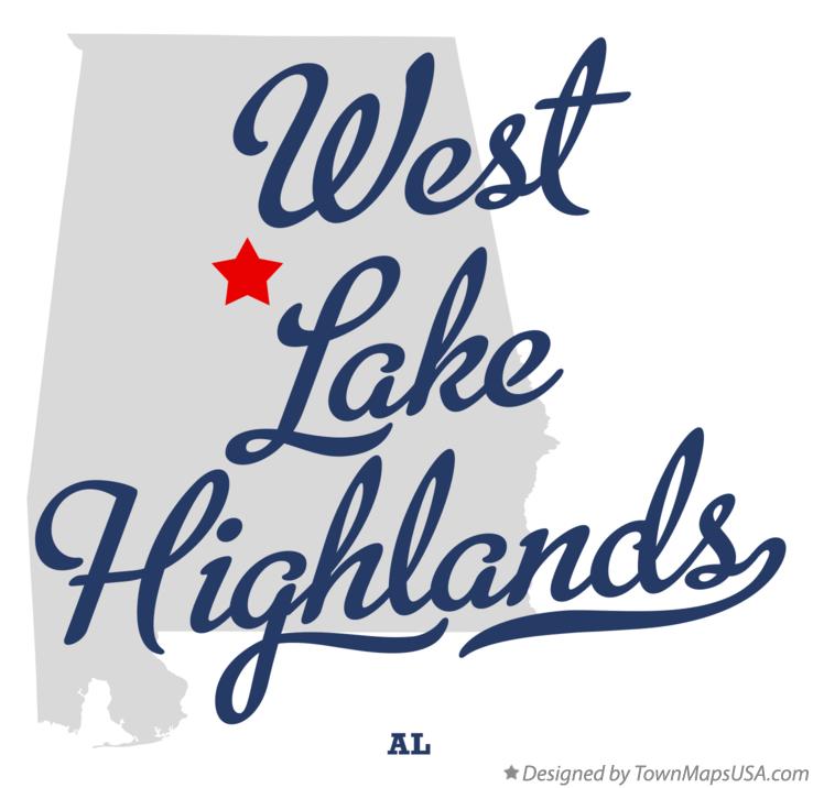 Map of West Lake Highlands Alabama AL