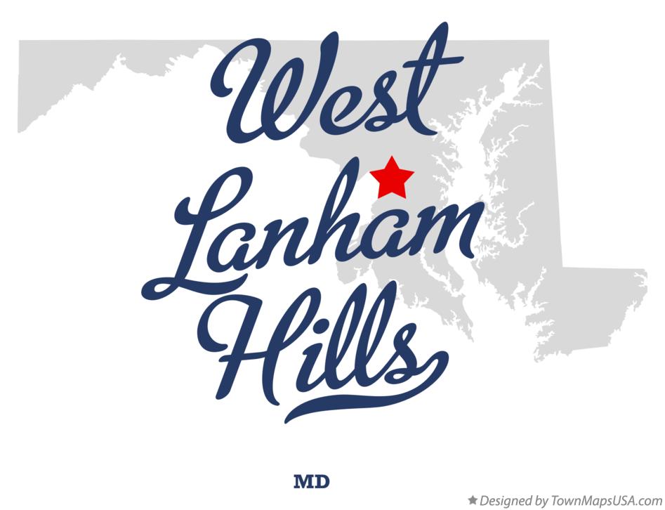 Map of West Lanham Hills Maryland MD