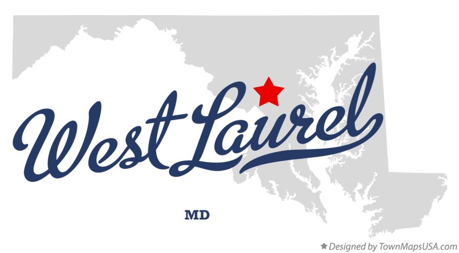 Map of West Laurel Maryland MD