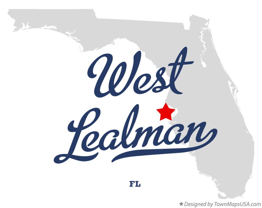 Map of West Lealman Florida FL