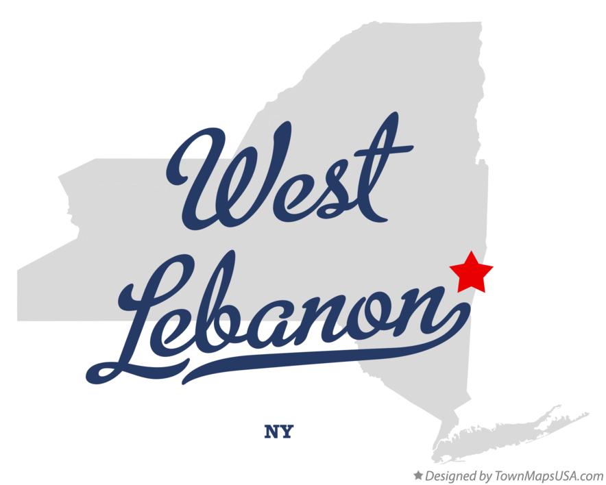 Map of West Lebanon New York NY
