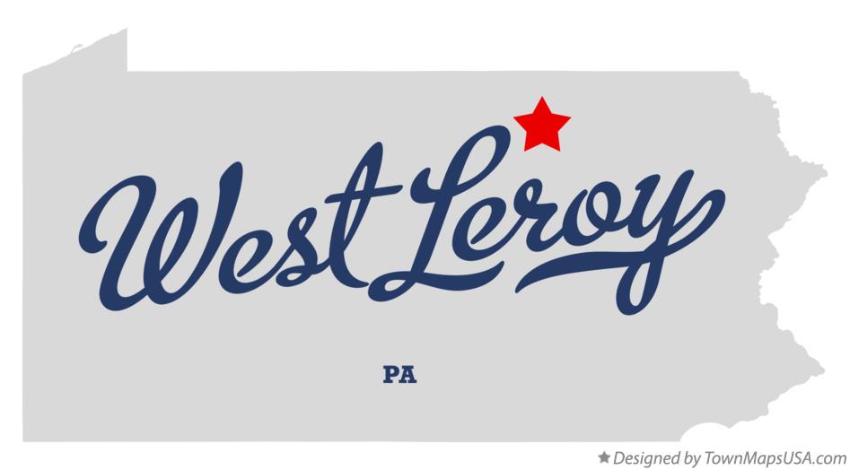 Map of West Leroy Pennsylvania PA