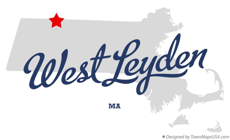 Map of West Leyden Massachusetts MA