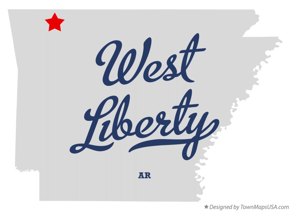 Map of West Liberty Arkansas AR