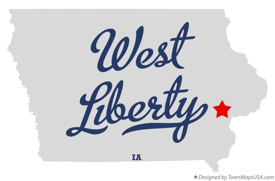 Map of West Liberty Iowa IA