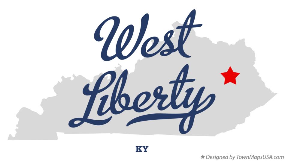 Map of West Liberty Kentucky KY