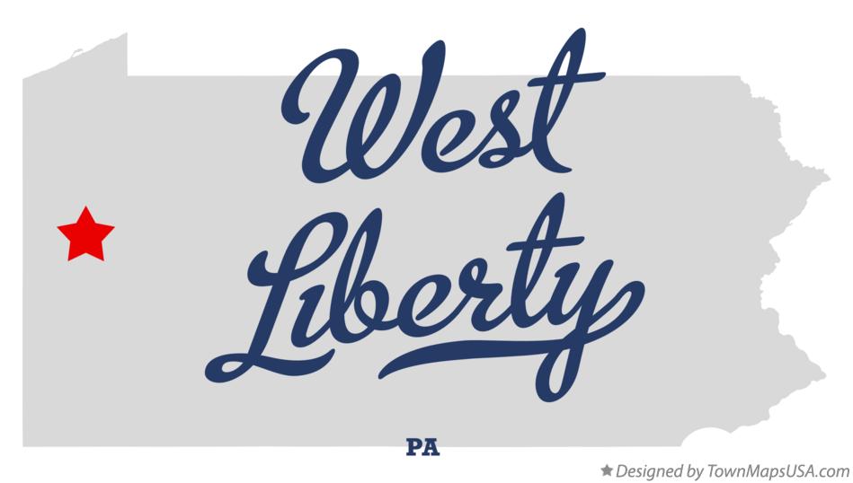 Map of West Liberty Pennsylvania PA
