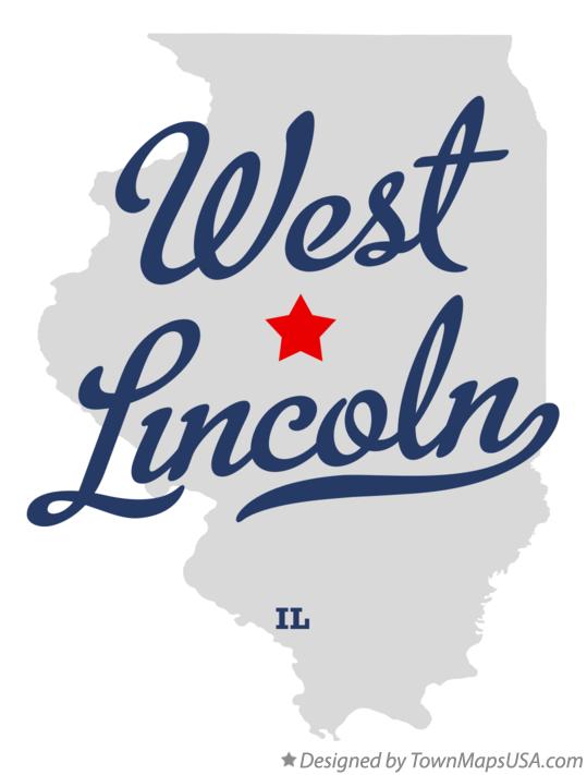 Map of West Lincoln Illinois IL
