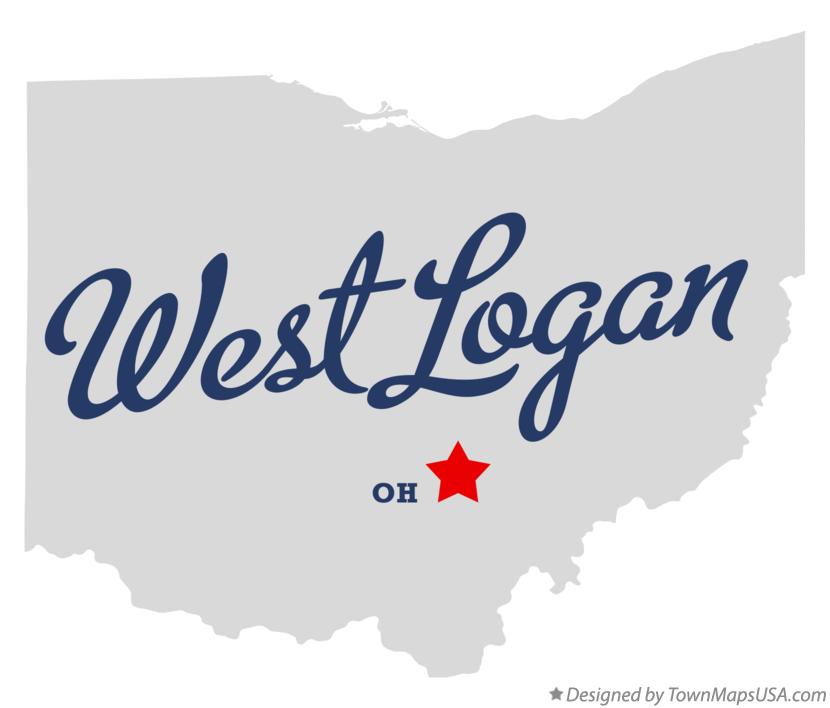 Map of West Logan Ohio OH