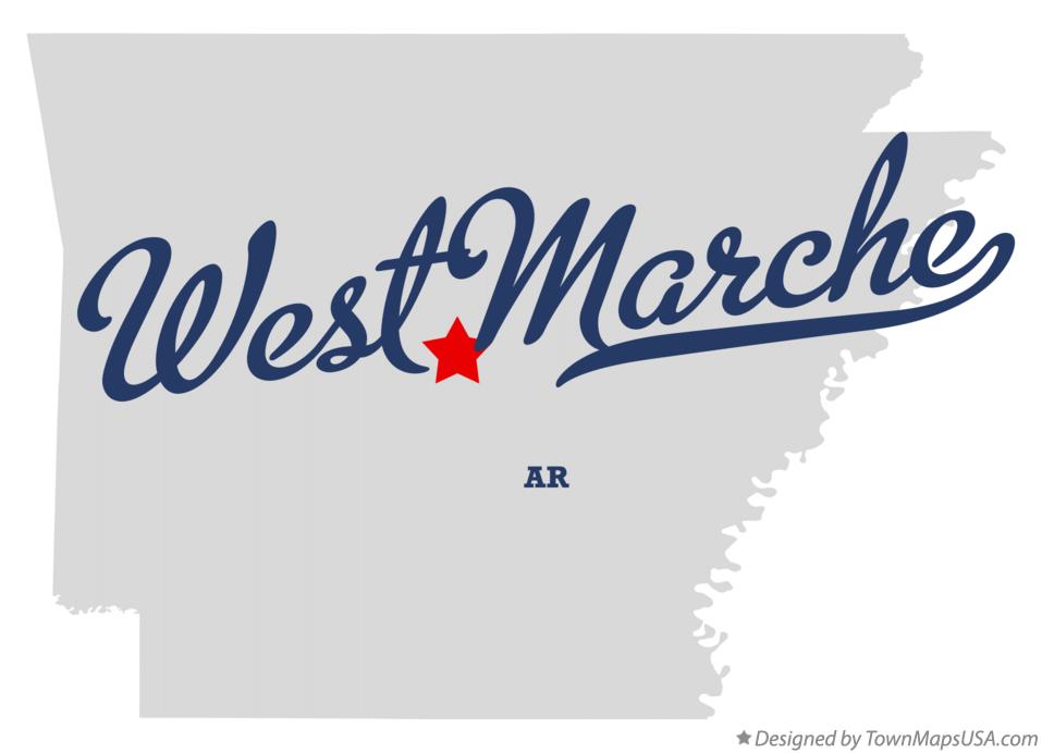 Map of West Marche Arkansas AR