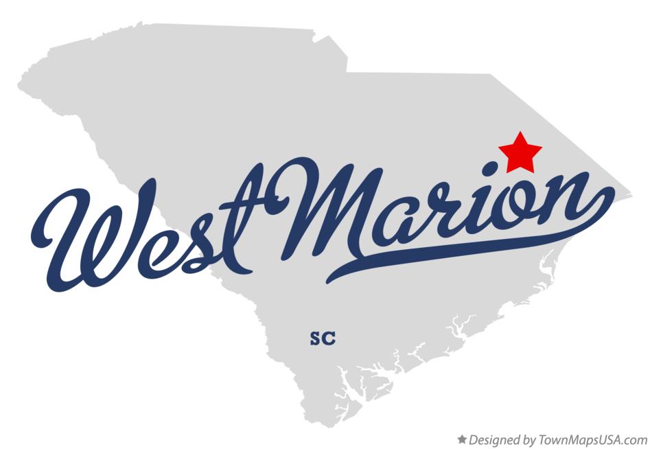 Map of West Marion South Carolina SC