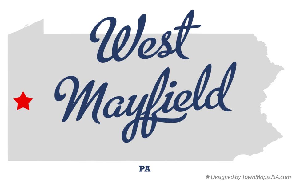 Map of West Mayfield Pennsylvania PA