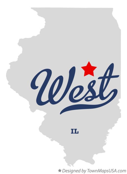 Map of West Illinois IL