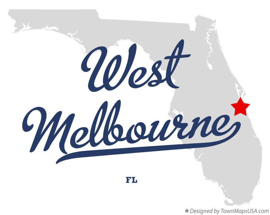 Map of West Melbourne Florida FL