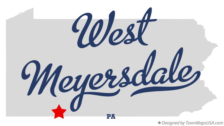 Map of West Meyersdale Pennsylvania PA