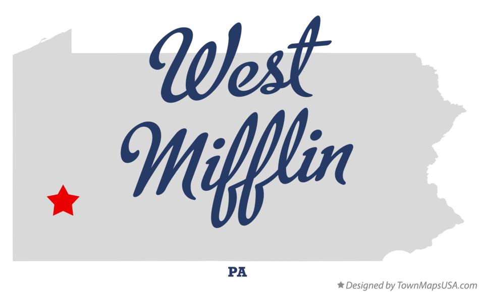 Map of West Mifflin Pennsylvania PA