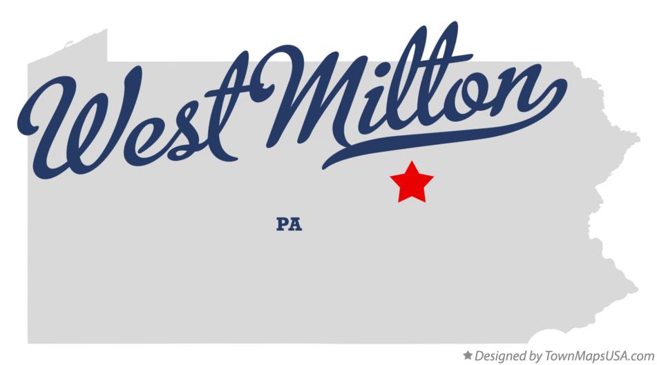 Map of West Milton Pennsylvania PA