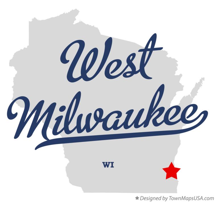 Map of West Milwaukee Wisconsin WI