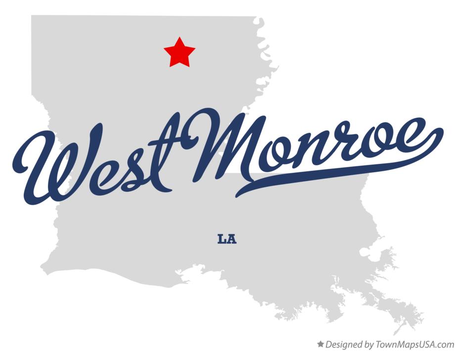 Map of West Monroe Louisiana LA