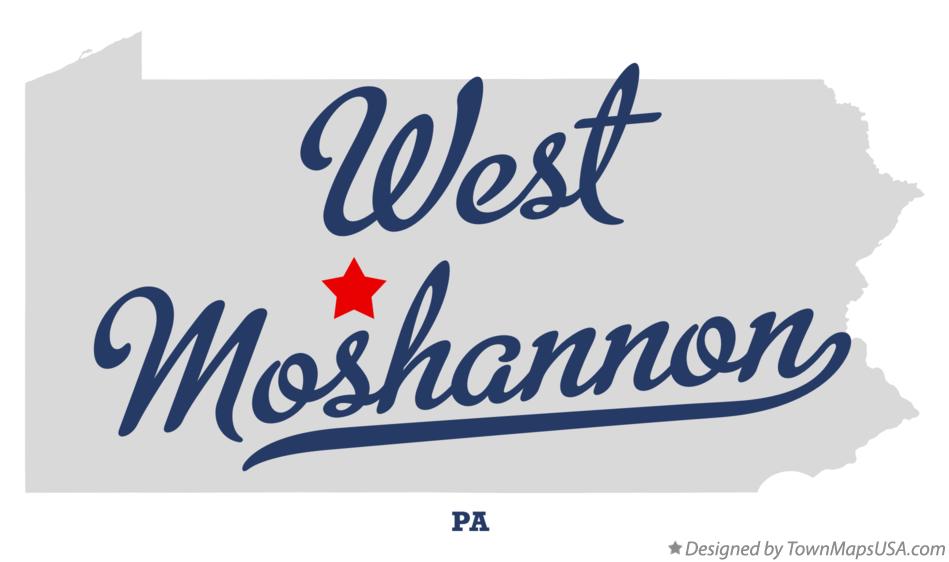 Map of West Moshannon Pennsylvania PA