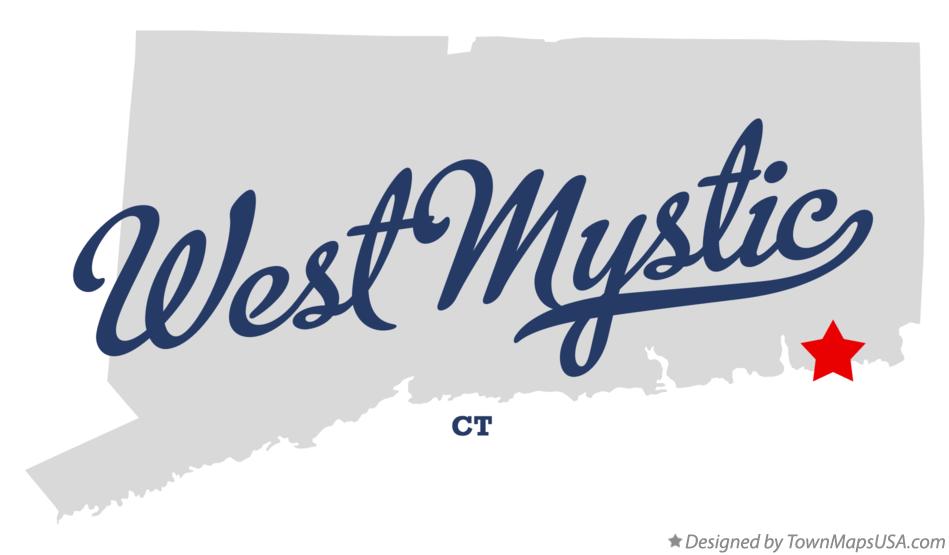 Map of West Mystic Connecticut CT