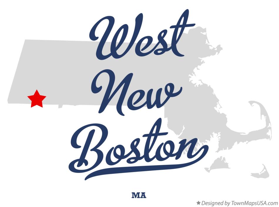 Map of West New Boston Massachusetts MA