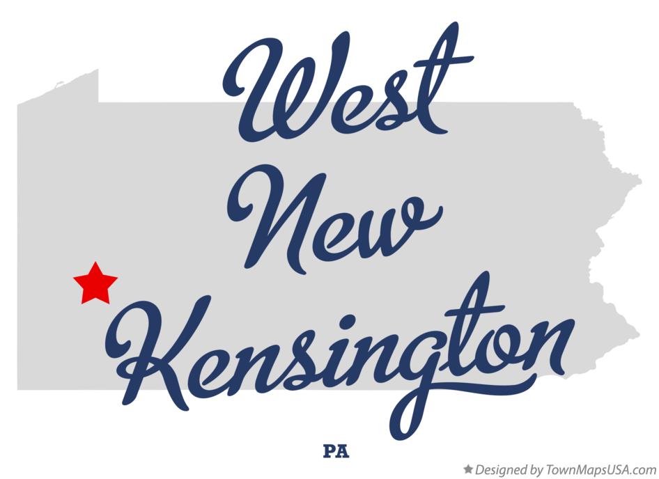 Map of West New Kensington Pennsylvania PA
