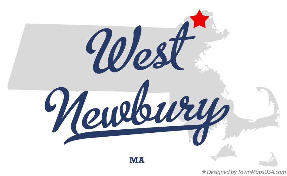 Map of West Newbury Massachusetts MA